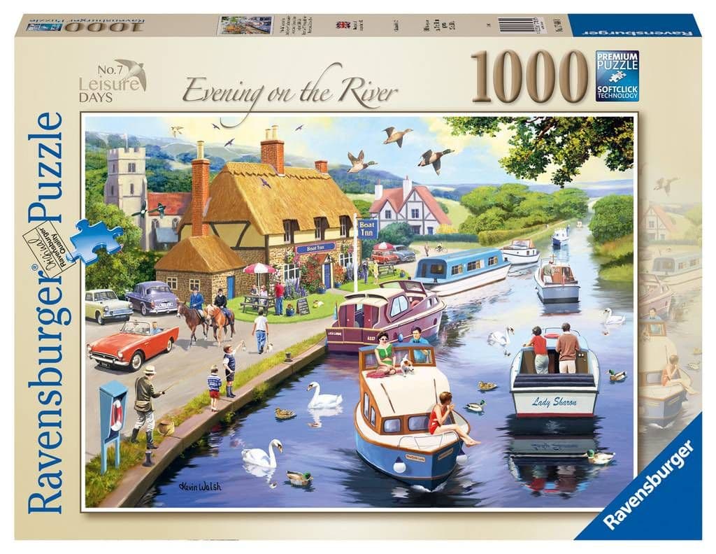 Ravensburger - Leisure Days No 7  Evening on the River - 1000 Piece Jigsaw Puzzle