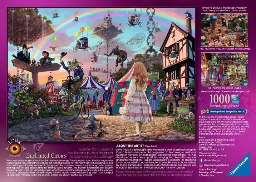 Ravensburger - Look & Find No 2 - Enchanted Circus - 1000 Piece Jigsaw Puzzle