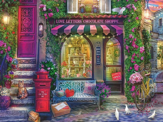 Ravensburger - Love Letters Chocolate Shop - 1500 Piece Jigsaw Puzzle