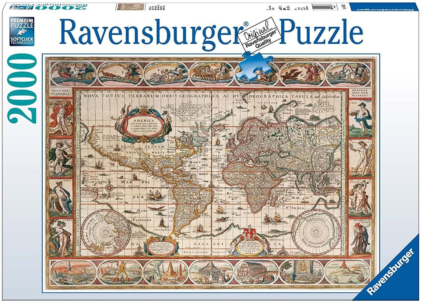 Ravensburger - Map of the World from 1650 - 2000 Piece Jigsaw Puzzle