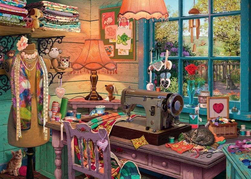 Ravensburger - My Haven No 4 - The Sewing Shed - 1000 Piece Jigsaw Puzzle