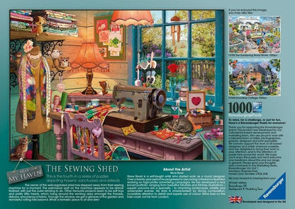 Ravensburger - My Haven No 4 - The Sewing Shed - 1000 Piece Jigsaw Puzzle