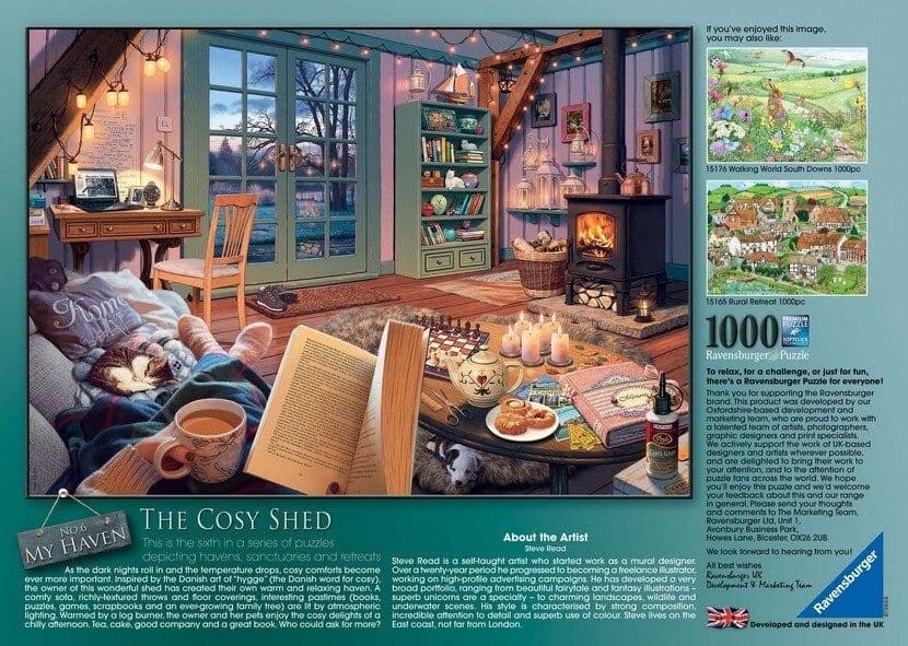 Ravensburger - My Haven No 6 - The Cosy Shed - 1000 Piece Jigsaw Puzzle