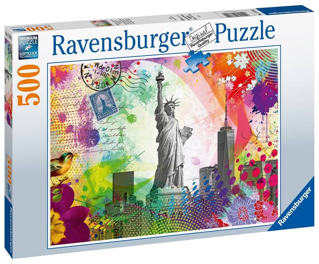 Ravensburger - New York Postcard - 500 Piece Jigsaw Puzzle