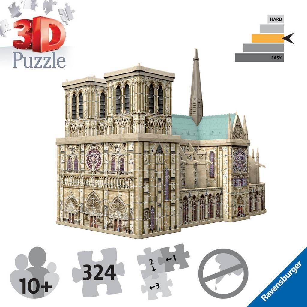 Ravensburger - Notre Dame 3D Puzzle - 324 Piece Jigsaw Puzzle