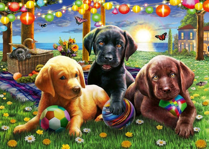 Ravensburger - Puppy Picnic - 100XXL Piece Jigsaw Puzzle