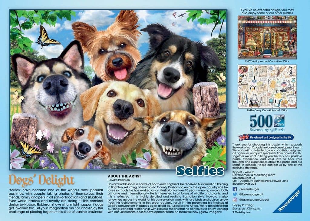 Ravensburger - Selfies Dogs Delight - 500 Piece Jigsaw Puzzle