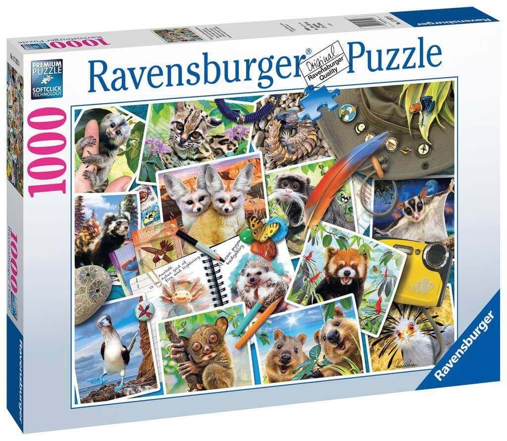 Ravensburger - Traveller's Animal Journal - 1000 Piece Jigsaw Puzzle