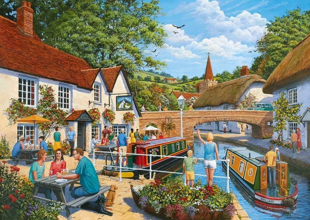 Ravensburger - Waterside Tavern - 1000 Piece Jigsaw Puzzle - The ...