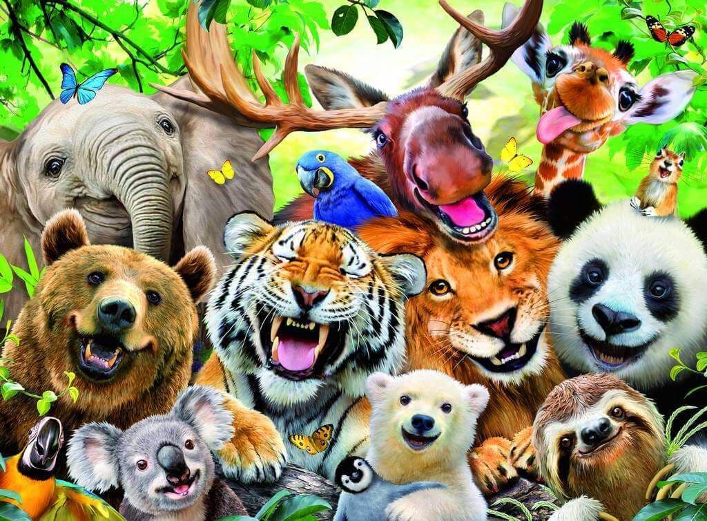 Ravensburger - Wild Animal Selfie - 300XXL Piece Jigsaw Puzzle