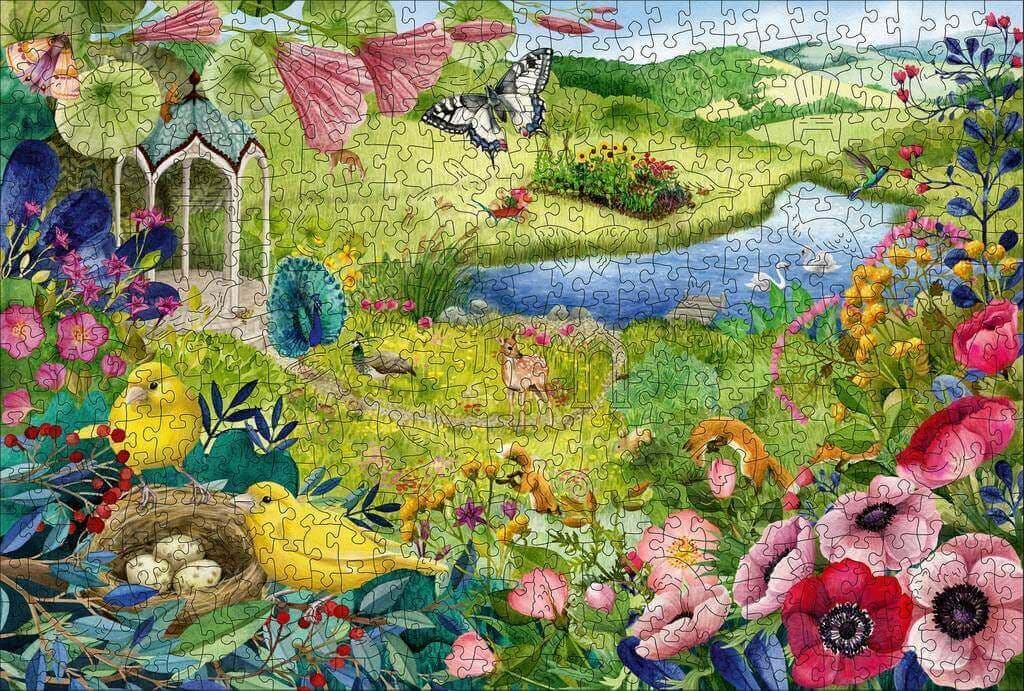 Ravensburger - Wildlife Garden - Wooden Puzzle - 500 Piece Jigsaw Puzzle