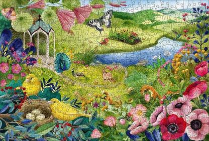 Ravensburger - Wildlife Garden - Wooden Puzzle - 500 Piece Jigsaw Puzzle