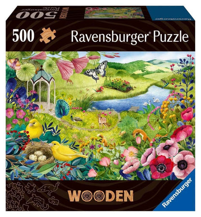 Ravensburger - Wildlife Garden - Wooden Puzzle - 500 Piece Jigsaw Puzzle