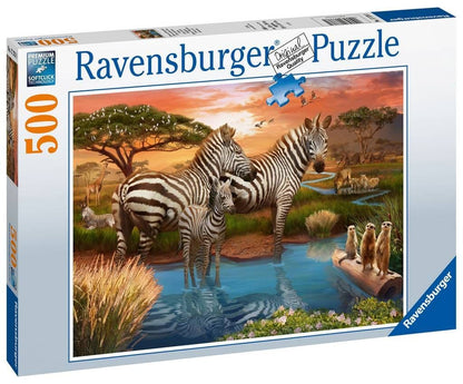 Ravensburger - Zebra's at the Waterhole - 500 Piece Jigsaw Puzzle