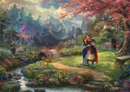 Schmidt - Thomas Kinkade - Disney Mulan Blossoms of Love - 1000 Piece Jigsaw Puzzle