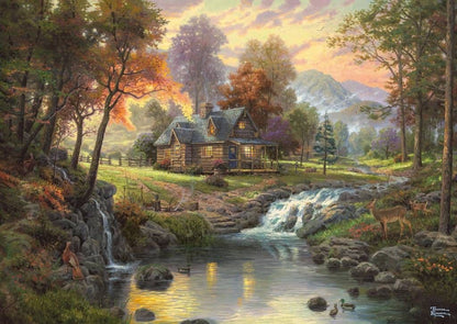 Schmidt - Thomas Kinkade - Mountain Retreat - 1000 Piece Jigsaw Puzzle