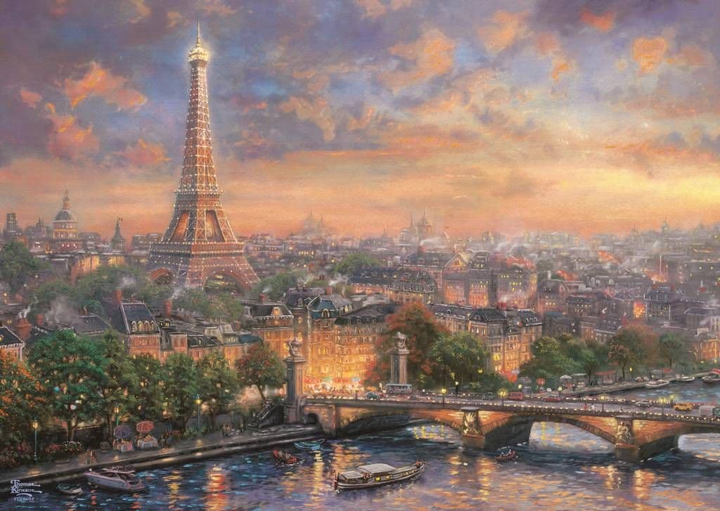 Schmidt - Thomas Kinkade - Paris, City of Love - 1000 Piece Jigsaw Puzzle
