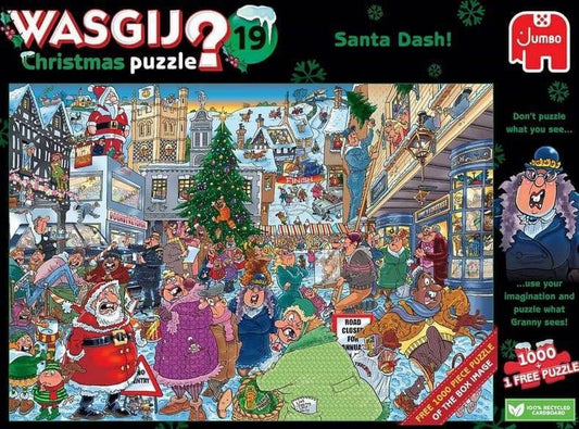 Wasgij Christmas 19 Santa Dash - 1000 Piece Jigsaw Puzzle