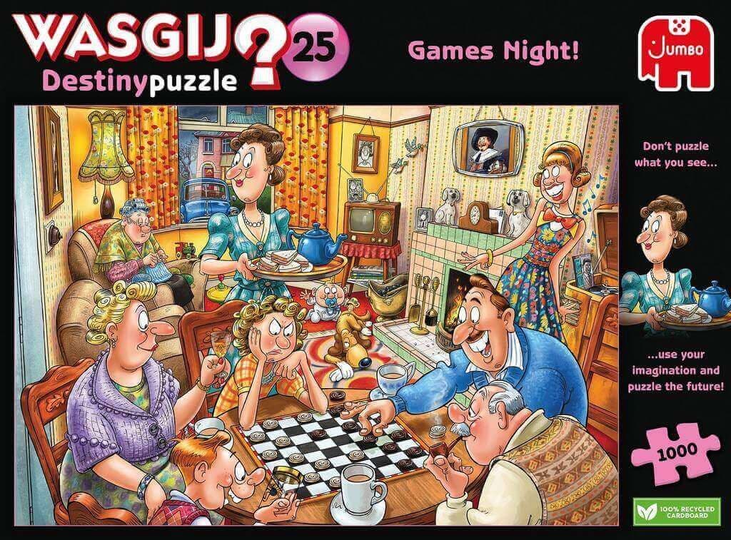 Wasgij Destiny 25 Games Night! - 1000 Piece Jigsaw Puzzle