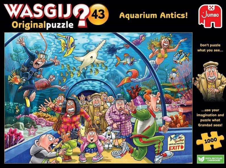 Wasgij Original 43 – Aquarium Antics – 1000 Teile Puzzle Für Erwachsene, 100% Recycelter Karton Wasgij Original 43 – Aquarium Antics – 1000 Teile Puzzle Für Erwachsene, 100% Recycelter Karton