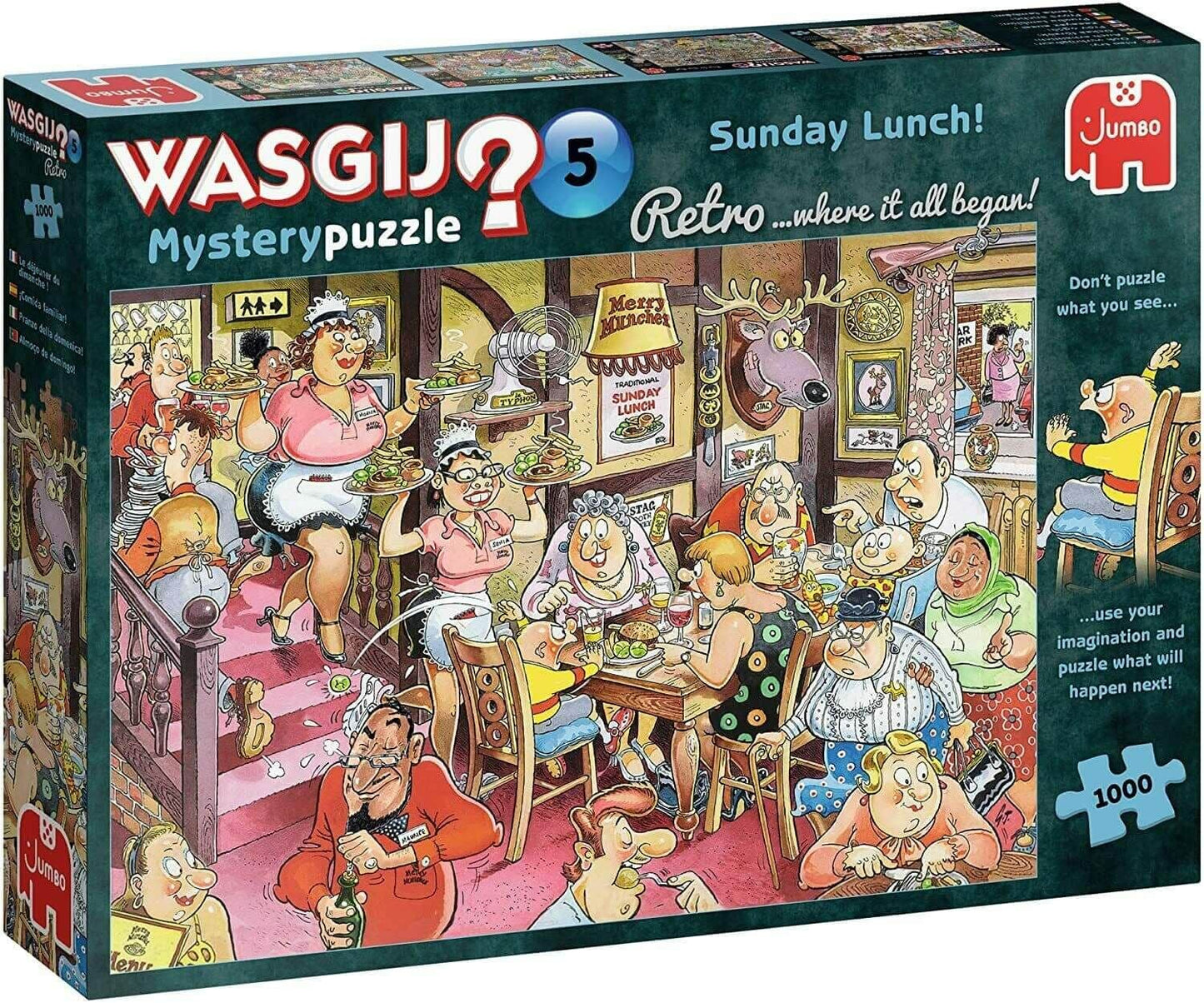 Wasgij Retro Mystery 5 Sunday Lunch! - 1000 Piece Jigsaw Puzzle