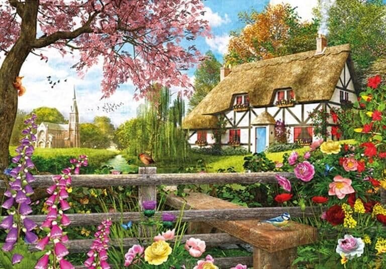 Wentworth - Cottage Country Way - 250 Piece Wooden Jigsaw Puzzle